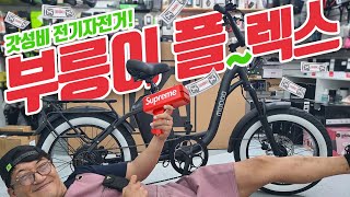 짐 싣고 편하게 타는 부릉이 플렉스 전기카고바이크 48V 500W 25Ah LG배터리셀