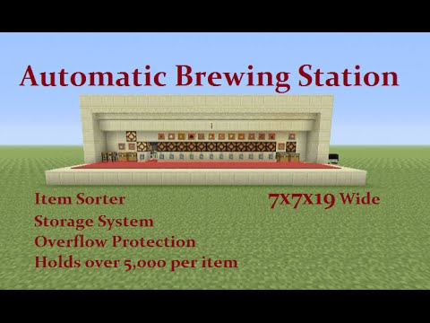 K1 Inc. - Minecraft Tutorial : Automatic Brewing Station + Sorting system + Huge Storage System + MORE