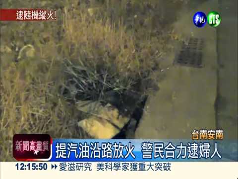 1晚連5起縱火! 安南警民合逮婦