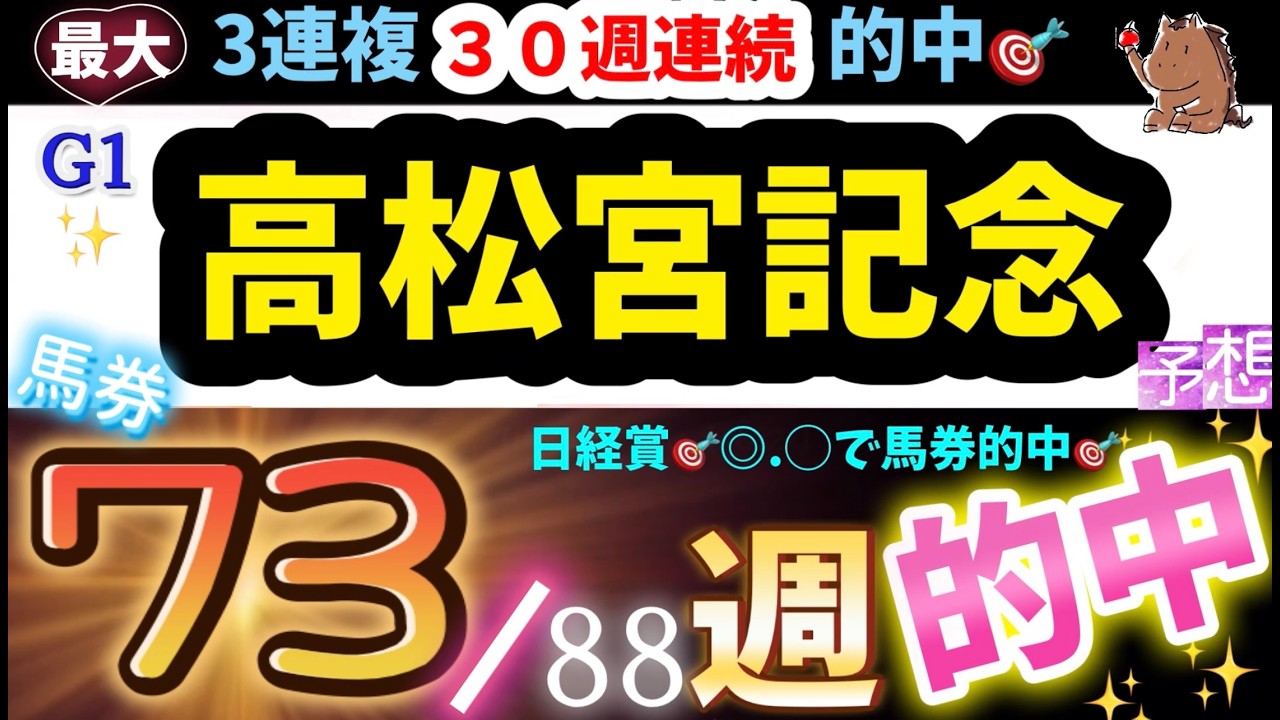 【高松宮記念2026】【73週】重賞馬券的中🎯おすすめ馬発表　予想・見解🌈【MAX30週連続重賞馬券的中🎯】#競馬 #高松宮記念