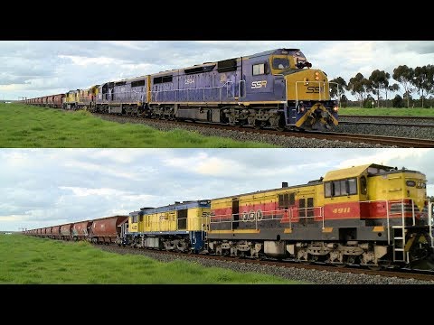 9733V SSR Grain Train With C504, C507, 4911 & 4532 - PoathTV Australian Railways