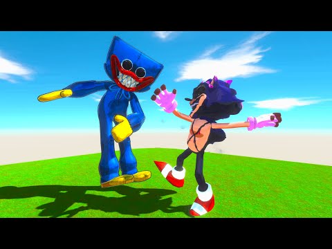 GIANT HUGGY WUGGY VS GIANT SONIC EXE - Animal Revolt Battle Simulator