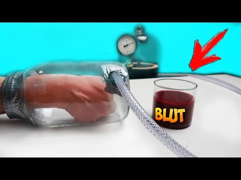 HAND im VAKUUM...wird das BLUT drin kochen..? EXPERIMENT