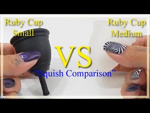 Ruby Cup Sm vs Ruby Cup Lg "Squish" - Menstrual Cups