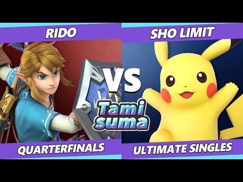 TAMISUMA 204 Quarterfinals - Rido (Link) Vs. Sho Limit (Pikachu) Smash Ultimate SSBU