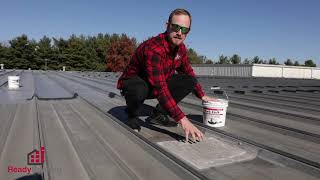 Ready Roofing Patching Holes on a Commercial Metal Roof