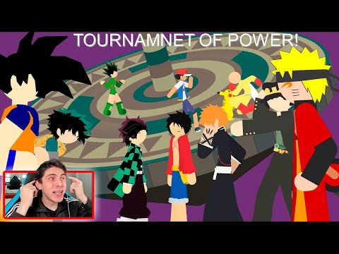 TORNEO DEL PODER PERSONAJES ANIME CROSSOVER - REACCION THEKALO