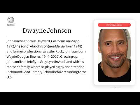 Dwayne Johnson Wikipedia by Comovid AI platorm