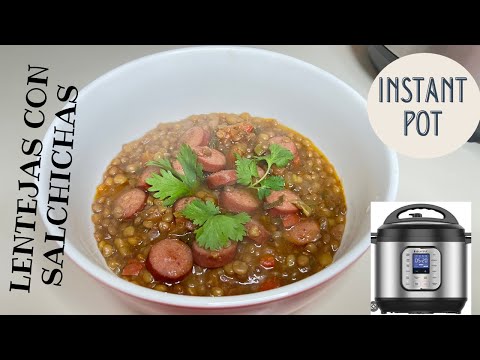 ✅ Cómo hacer LENTEJAS en la INSTANT POT - olla a presión eléctrica. Sopa de lentejas