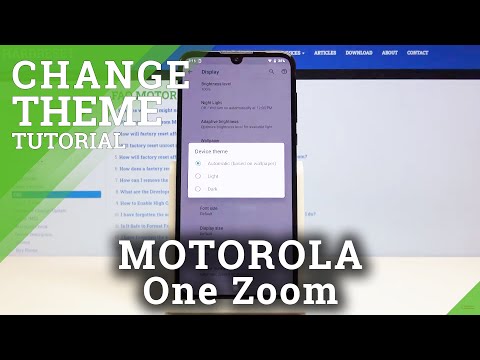 How to Change Devices' Theme in Motorola One Zoom - Refresh Android Display