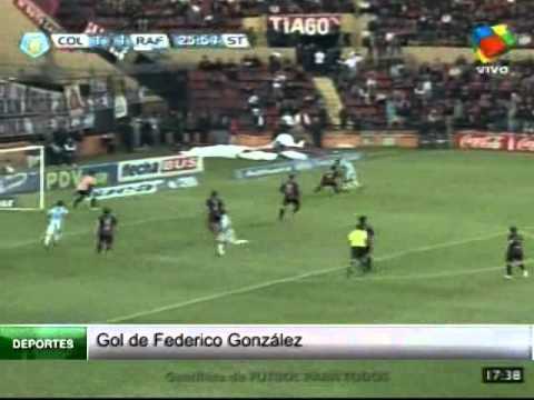 Gol de Federico González.  Colón 1 Rafaela 2.  Torneo Final 2013 (Infobae com)