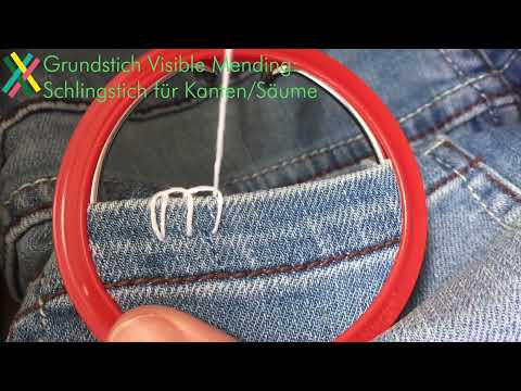 Grundstiche Visible Mending - Schlingstich für Kanten/Säume