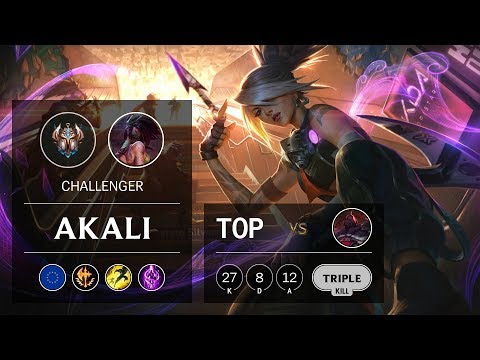 Akali Top vs Sion - EUW Challenger Patch 10.2