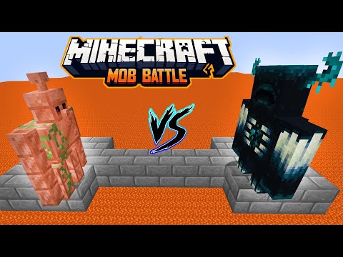 Copper Golem vs All Minecraft Mobs in minecraft battle - Warden -  Ferrous Wroughtnaut