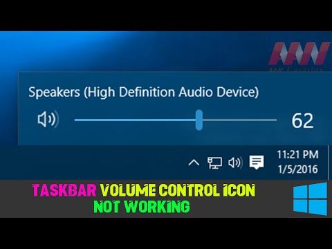 How to Fix Windows 10 Taskbar Volume Control icon not Working