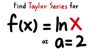 Taylor Series of ln(x) at x = 2, calculus 2 tutorial