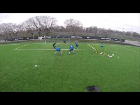 U17 goalkeeper training