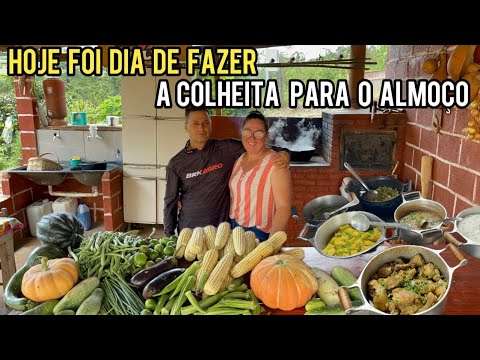 FRANGO CAIPIRA COM LEGUMES  FOI NOSSO ALMOÇO DE DOMINGO AQUI NA ROÇA 