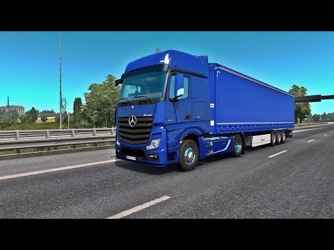 ETS2 1.37 - ProMods 2.46 - Mercedes-Benz Actros 1848 MP4 - Trip: Płock - Ostrava