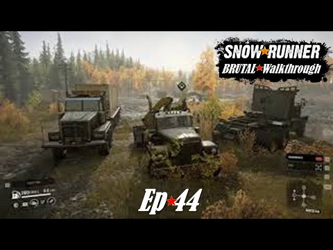 SnowRunner BRUTAL Walkthrough: NO RECOVERIES, NO TRUCK BUY! Ep.44 - RESCUING OWN DROWNED TRUCKS P.2