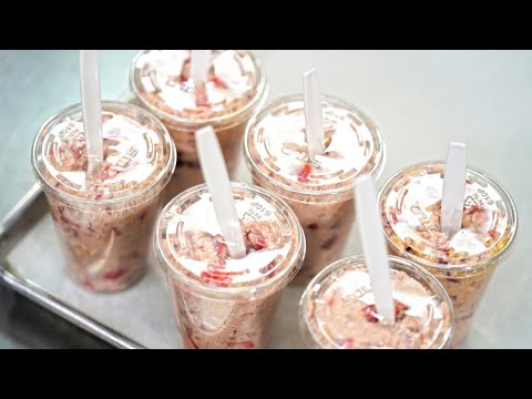 Strawberries and Cream Overnight Oats