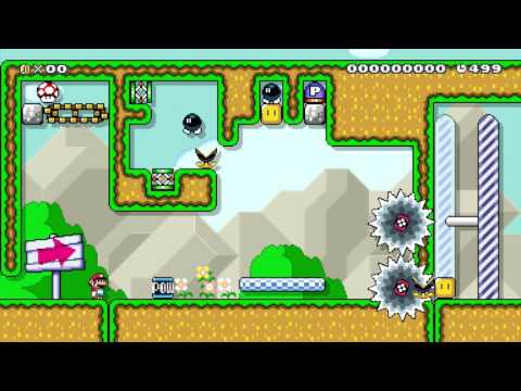Super Mario Maker - My New Level: One Way Out  (One Screen Puzzle)