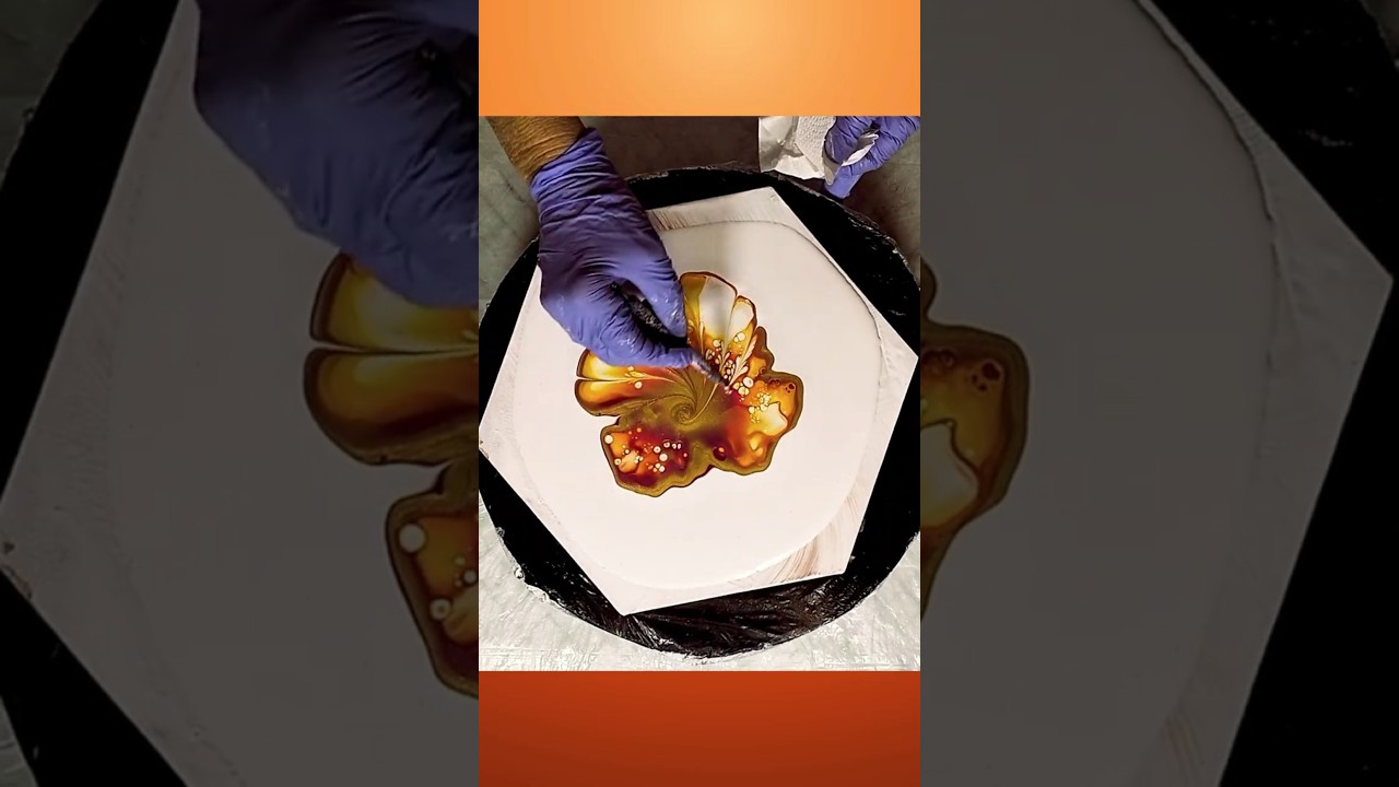 INSANE Gold Paint BURST Into This! #satisfying #art