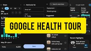 New Google Health App Tour: Fitbit Redesign 4-Screen Layout Walkthroug