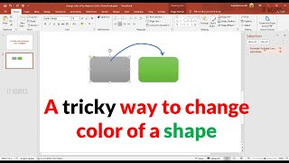 [PowerPoint] A Simple and Tricky way to change color of shape / Button