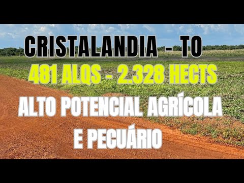 FAZENDA DE ALTO POTENCIAL AGRÍCOLA E PECUÁRIO | CRISTALÂNDIA - TOCANTINS - FAZ 222
