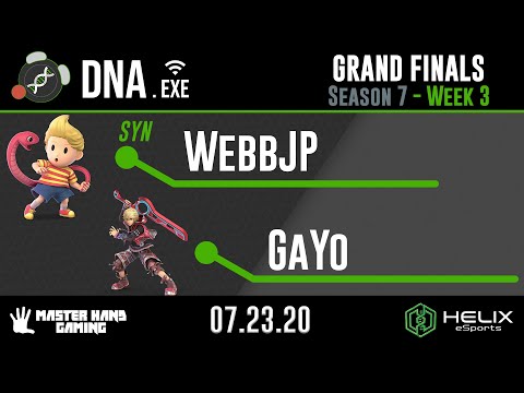 DNA.EXE S7:W3 - SYN | WebbJP (Lucas) Vs. GaYo (Shulk, Sonic, Pit) - Grand Finals