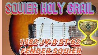 Video thumbnail for Squier HOLY GRAIL 1982 Fender Squier JV-0 ST-62. First Squier EVER MADE by Boechler Guitars and Repair