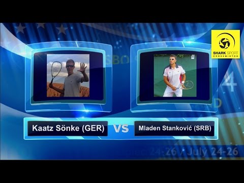 Crossminton (Speed Badminton) match: Men's Quarter-final of European Championship 2014