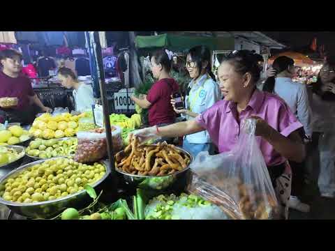 Amazing Cambodia Street Food | Walking Tour in Toul Tom Poung Market at Night, Phnom Penh City 2025