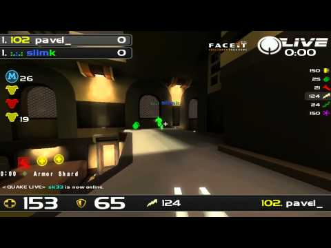 demon vs. twister & pavel vs. slimk @ FACEIT QuakeLive Duel Cup #10