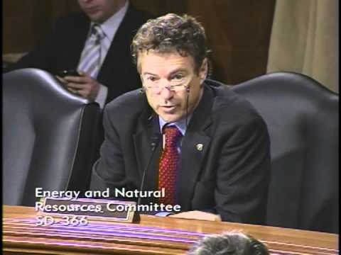 Sen. Rand Paul Speaks Out at the Energy and Natural Resources Committee Hearing - 11/17/11