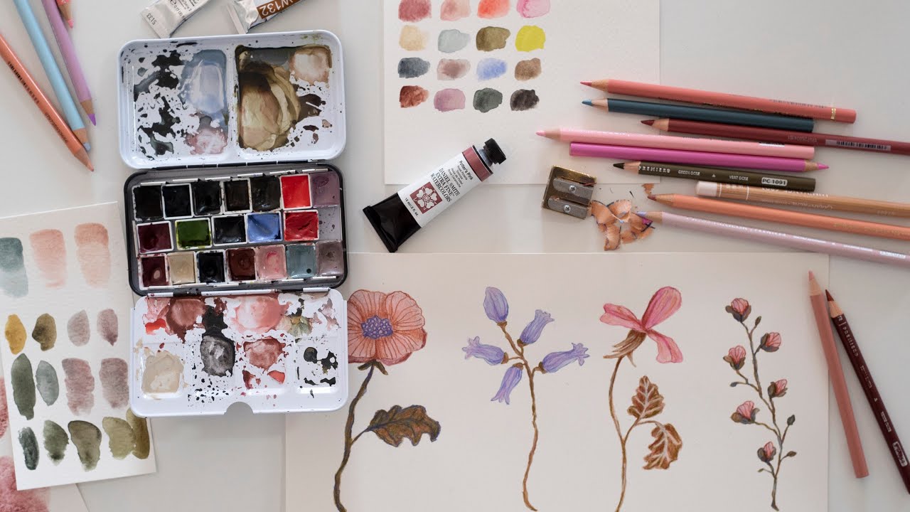 A Guide to Watercolor & Colored Pencil