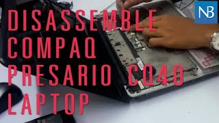 How to take apart/disassemble Compaq presario CQ40 laptop