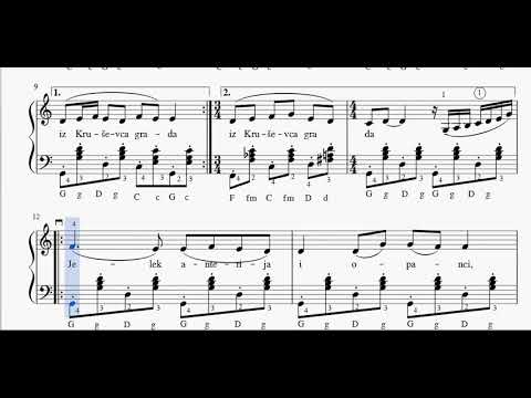 Odakle si sele ( Note za harmoniku )