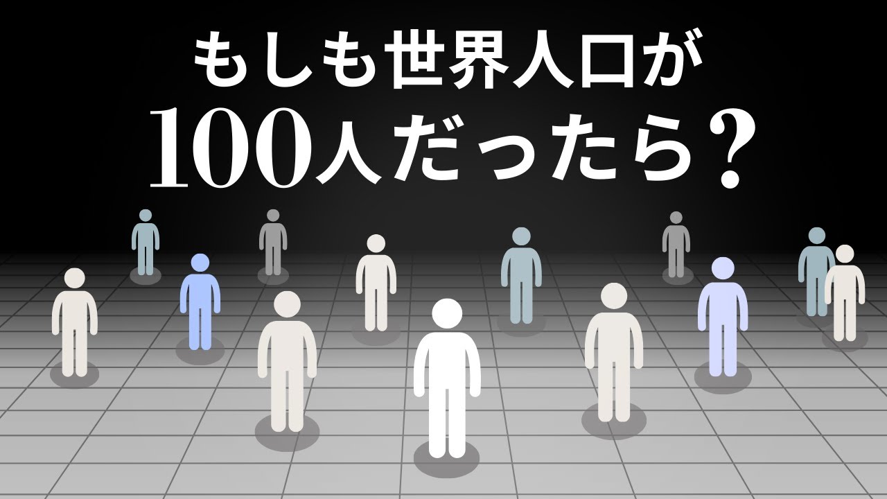 世界の人口を100人にしてみた【人口データシミュレーション】