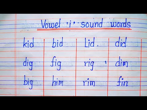 Vowel i Sound Words l Vowel Sounds i l Learn Vowel i sound words for kids l @aaravtech14