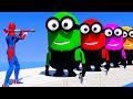 SpaceFroot Fun Challenges Spiderman VS Colorful Minions 9