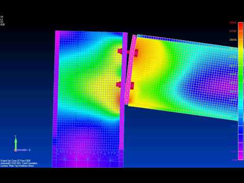 Bolted Steel Connection with Finite Element Method - Nonlinear Contact