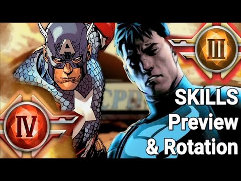 Captain America T4 & Punisher T3 | SKILLS Preview and Rotations | Marvel Future Fight