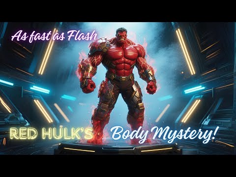 Analyze the body of Red Hulk - Why is his skin red and why does he have the strength of Flash?