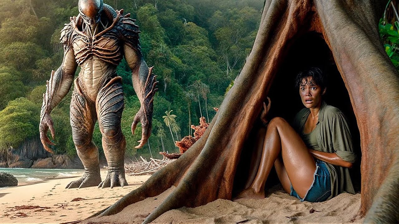 Misteriosa criatura demoníaca caça uma jovem que se perde sozinha em uma ilha deserta!