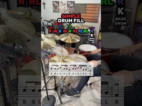 SIMPLE Drum Fill (EASY Drum Lesson) 🥁