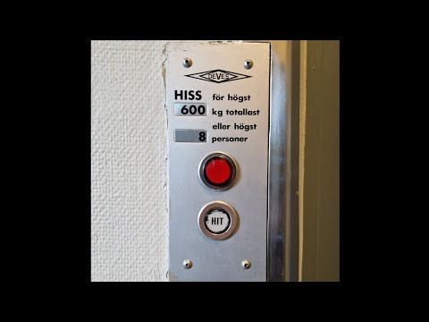 MY FIRST!! Nice 1977 Deves Hydraulic elevator @ Bandhagsplan 16, Bandhagen, Stockholm, Sweden