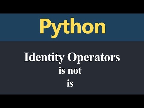 Identity Operators in Python Hindi
