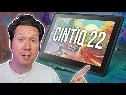 Wacom CINTIQ 22 - Drawing Tablet Review Video